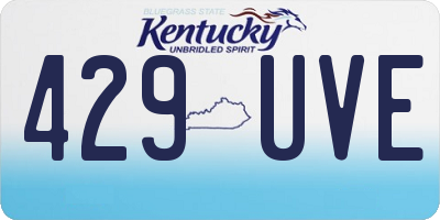 KY license plate 429UVE