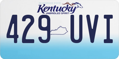 KY license plate 429UVI