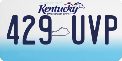 KY license plate 429UVP