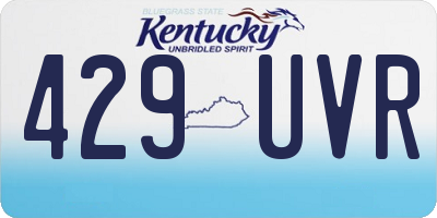 KY license plate 429UVR