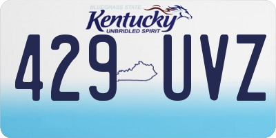 KY license plate 429UVZ