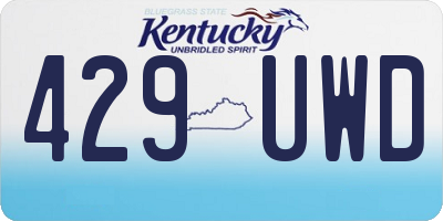 KY license plate 429UWD
