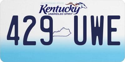 KY license plate 429UWE