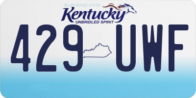 KY license plate 429UWF