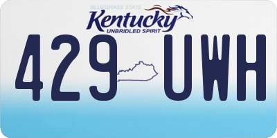 KY license plate 429UWH