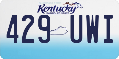 KY license plate 429UWI