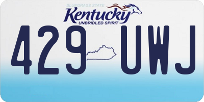 KY license plate 429UWJ