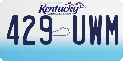 KY license plate 429UWM