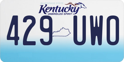 KY license plate 429UWO