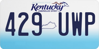 KY license plate 429UWP