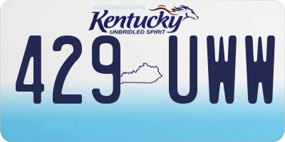 KY license plate 429UWW