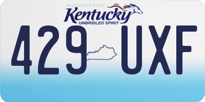 KY license plate 429UXF