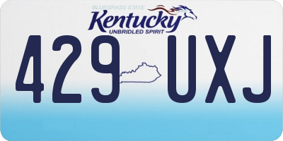 KY license plate 429UXJ
