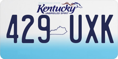 KY license plate 429UXK