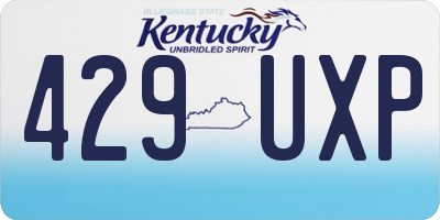 KY license plate 429UXP