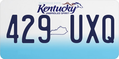 KY license plate 429UXQ