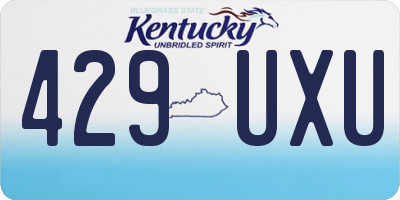 KY license plate 429UXU