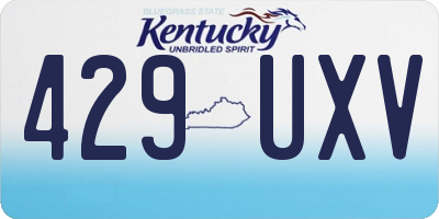 KY license plate 429UXV