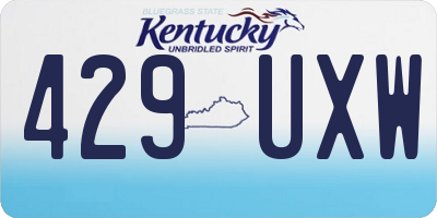 KY license plate 429UXW