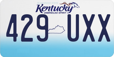 KY license plate 429UXX