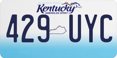 KY license plate 429UYC