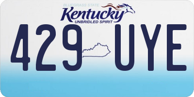 KY license plate 429UYE