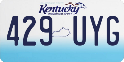 KY license plate 429UYG