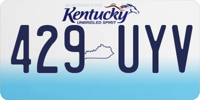 KY license plate 429UYV