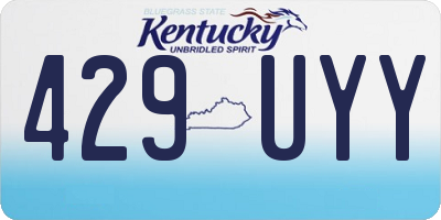 KY license plate 429UYY