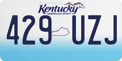KY license plate 429UZJ