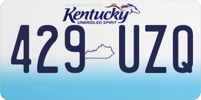 KY license plate 429UZQ