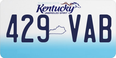 KY license plate 429VAB