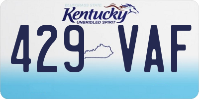KY license plate 429VAF