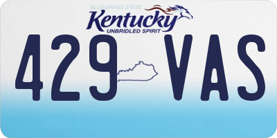 KY license plate 429VAS