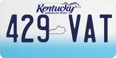 KY license plate 429VAT