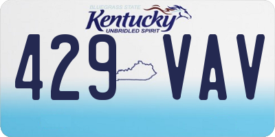 KY license plate 429VAV