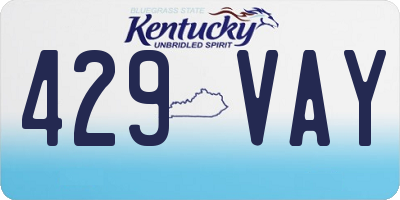 KY license plate 429VAY