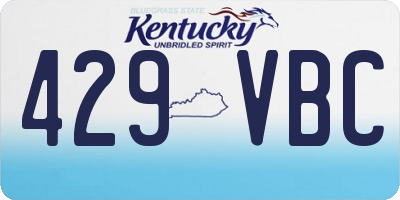 KY license plate 429VBC