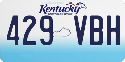 KY license plate 429VBH