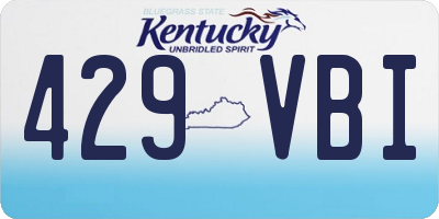 KY license plate 429VBI