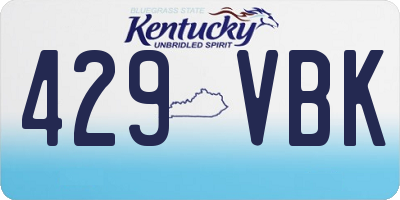 KY license plate 429VBK
