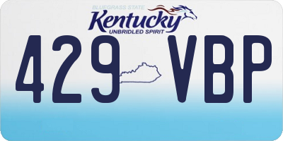 KY license plate 429VBP