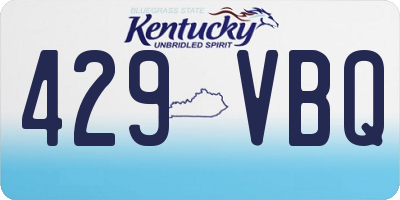 KY license plate 429VBQ