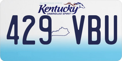 KY license plate 429VBU