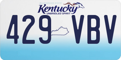 KY license plate 429VBV