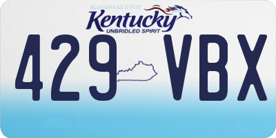 KY license plate 429VBX