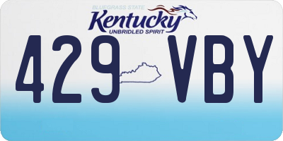 KY license plate 429VBY
