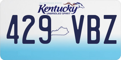 KY license plate 429VBZ