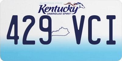 KY license plate 429VCI