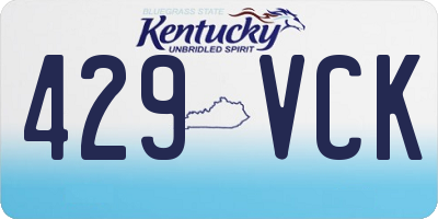 KY license plate 429VCK